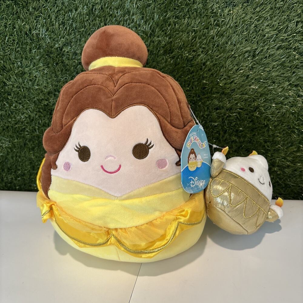 Squishmallow Disney Princess Belle & Lumiere 12” RARE Beauty And The Beast NoTag